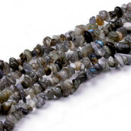 Chips de piedras ± 5x8mm Labradorita - Gris brillante